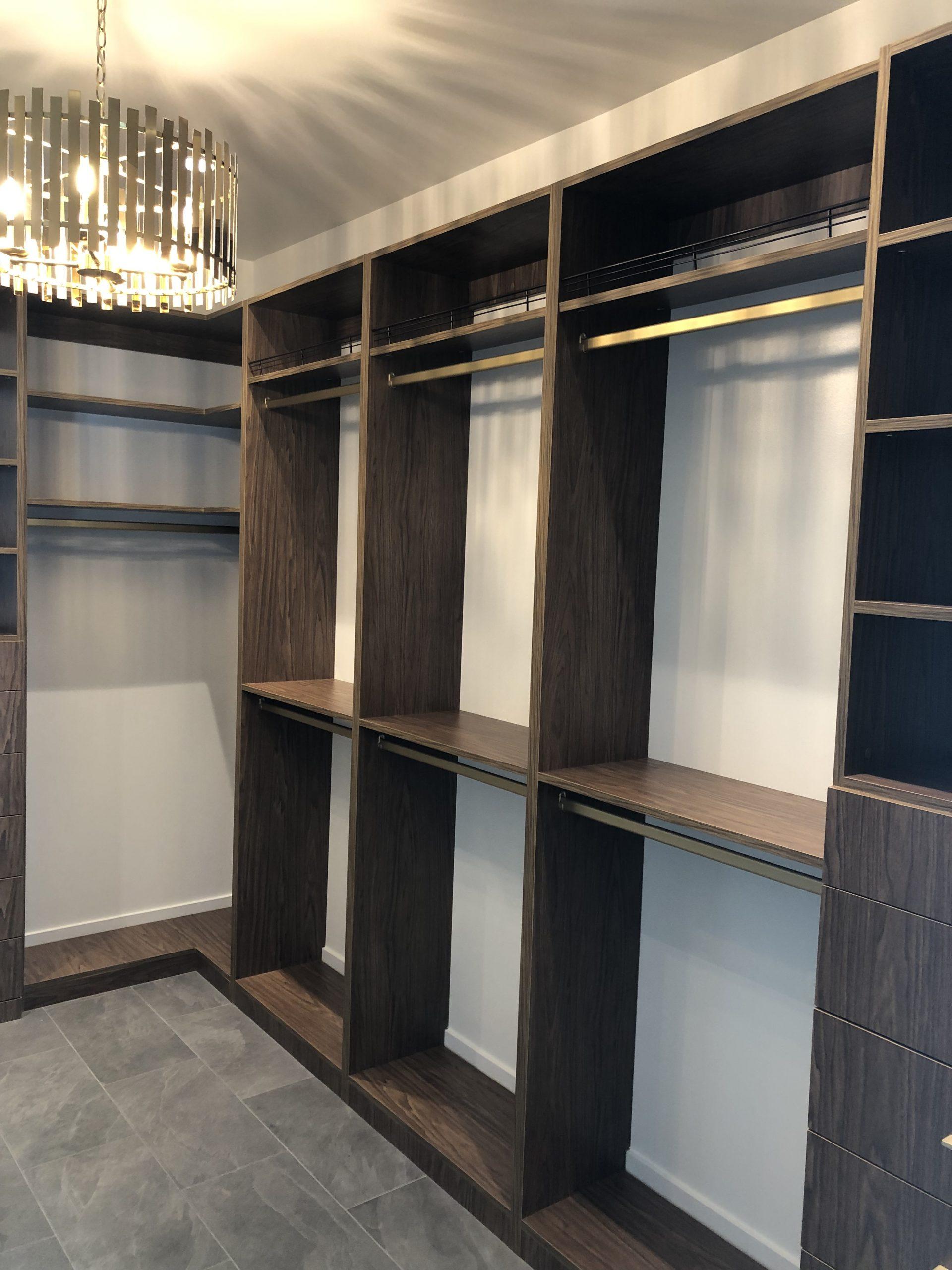 dark wood closet