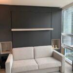 sofa wall bed with side cabinets