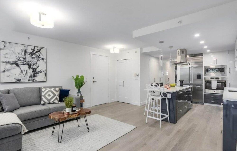 Open-concept kitchen renovation with custom cabinetry