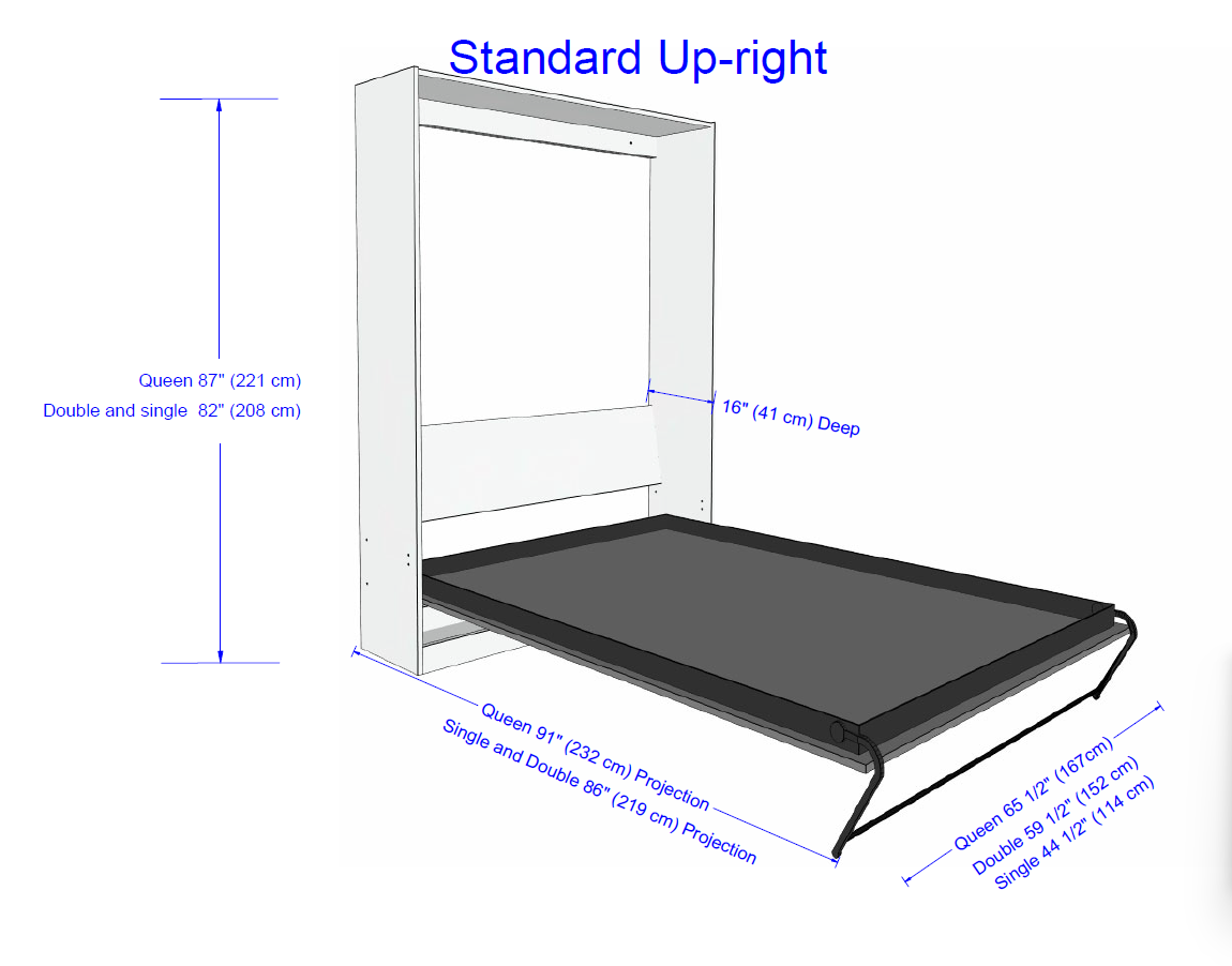 Murphy Bed sizes