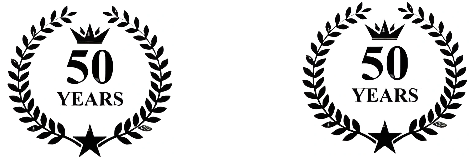 50 years anniversary laurel wreaths with crowns. 50 years anniversary laurel wreaths with crowns.